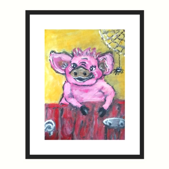 PIG & SPIDER Canvas Art - Picture 1 of 2